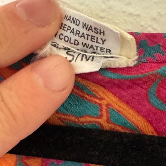 Dharma 70% silk Multicolor Sleeveless Dress size S/m - Picture 5 of 7